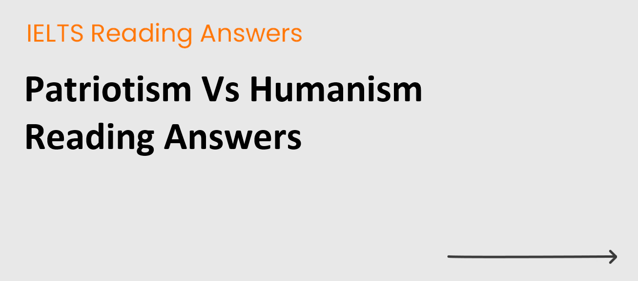 Patriotism Vs Humanism Reading Answers